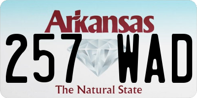 AR license plate 257WAD