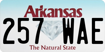 AR license plate 257WAE