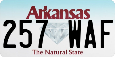 AR license plate 257WAF