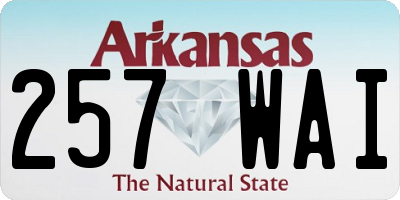AR license plate 257WAI