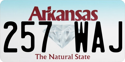 AR license plate 257WAJ