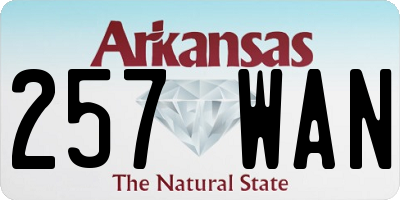 AR license plate 257WAN
