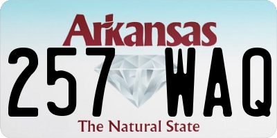 AR license plate 257WAQ
