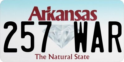 AR license plate 257WAR