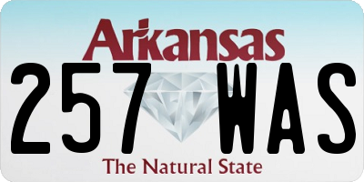 AR license plate 257WAS
