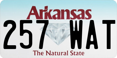 AR license plate 257WAT