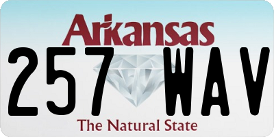 AR license plate 257WAV