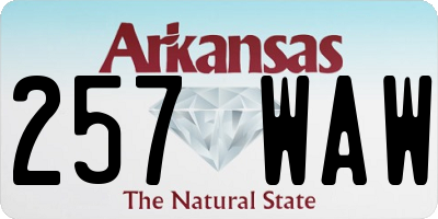 AR license plate 257WAW