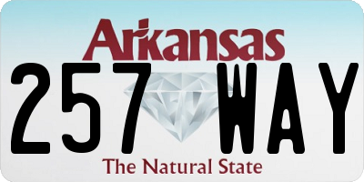 AR license plate 257WAY