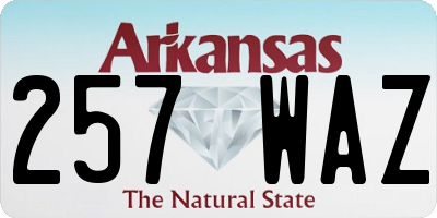 AR license plate 257WAZ