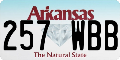 AR license plate 257WBB