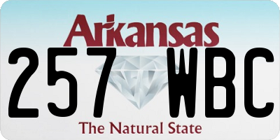 AR license plate 257WBC