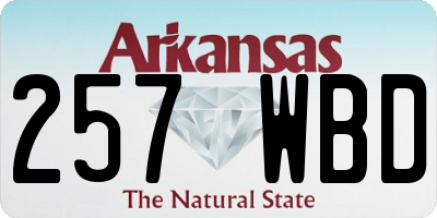 AR license plate 257WBD