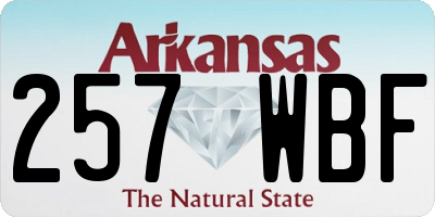AR license plate 257WBF