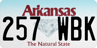 AR license plate 257WBK