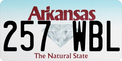 AR license plate 257WBL
