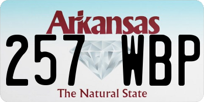 AR license plate 257WBP