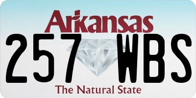 AR license plate 257WBS