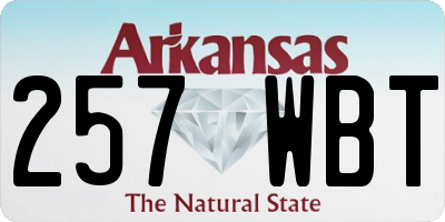 AR license plate 257WBT