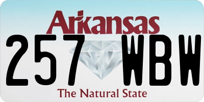 AR license plate 257WBW