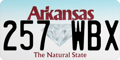 AR license plate 257WBX