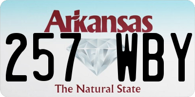 AR license plate 257WBY