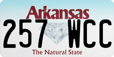 AR license plate 257WCC