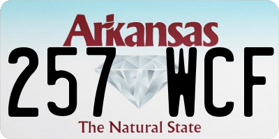 AR license plate 257WCF