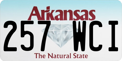 AR license plate 257WCI
