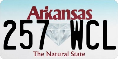 AR license plate 257WCL