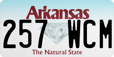 AR license plate 257WCM