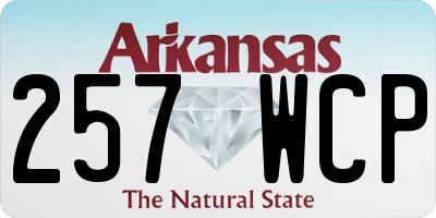 AR license plate 257WCP