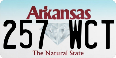 AR license plate 257WCT