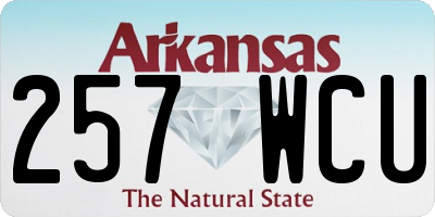 AR license plate 257WCU