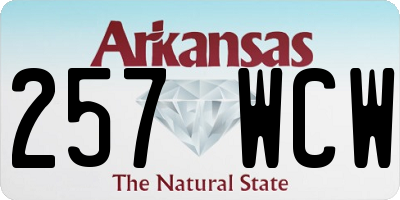 AR license plate 257WCW