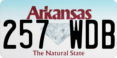 AR license plate 257WDB
