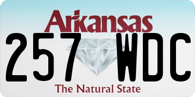 AR license plate 257WDC
