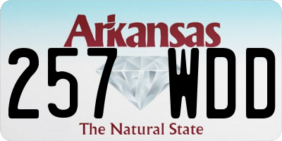 AR license plate 257WDD