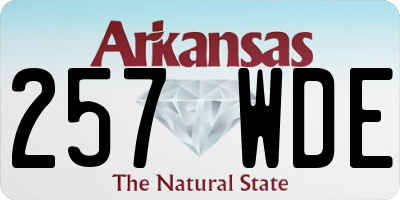 AR license plate 257WDE