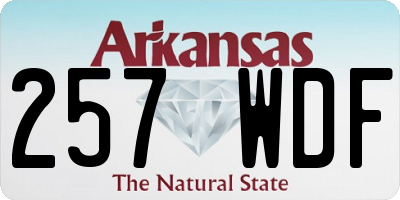 AR license plate 257WDF