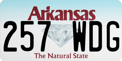 AR license plate 257WDG