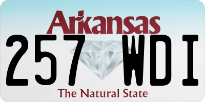 AR license plate 257WDI