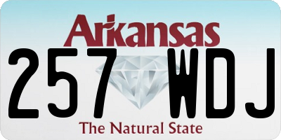 AR license plate 257WDJ