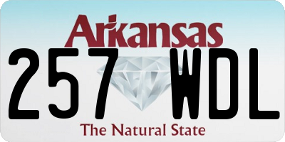 AR license plate 257WDL