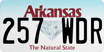 AR license plate 257WDR