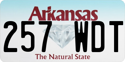 AR license plate 257WDT