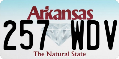 AR license plate 257WDV