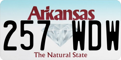 AR license plate 257WDW