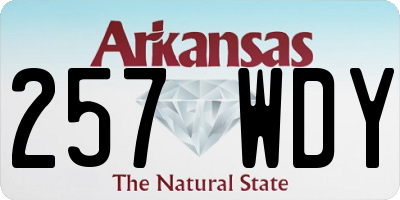 AR license plate 257WDY