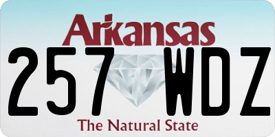 AR license plate 257WDZ
